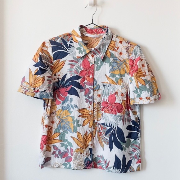Zara Tops - Zara floral tropical shirt